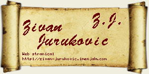 Živan Juruković vizit kartica